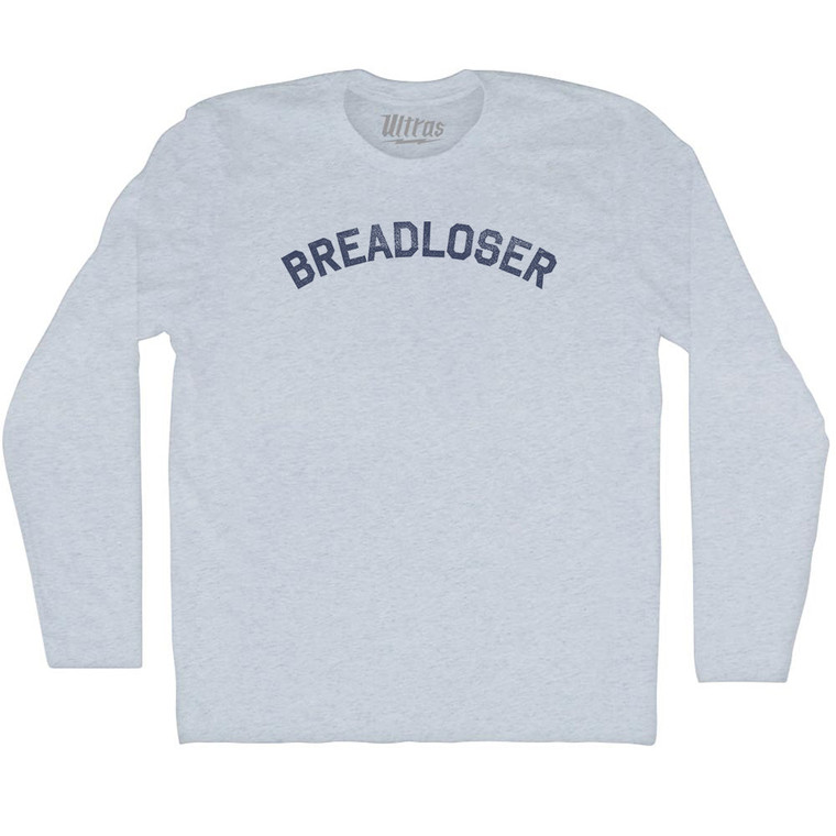 Breadloser Adult Tri-Blend Long Sleeve T-shirt - Athletic White