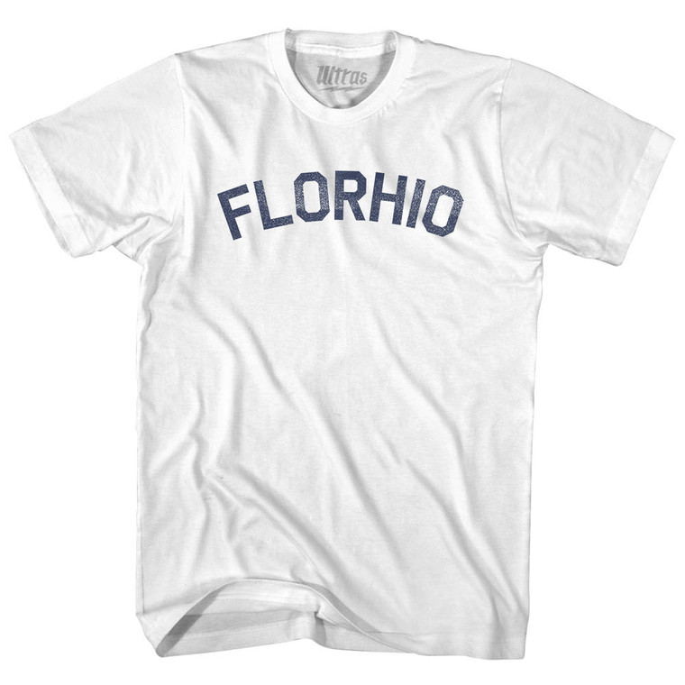Florhio Florida And Ohio Merger Womens Cotton Junior Cut T-Shirt - White
