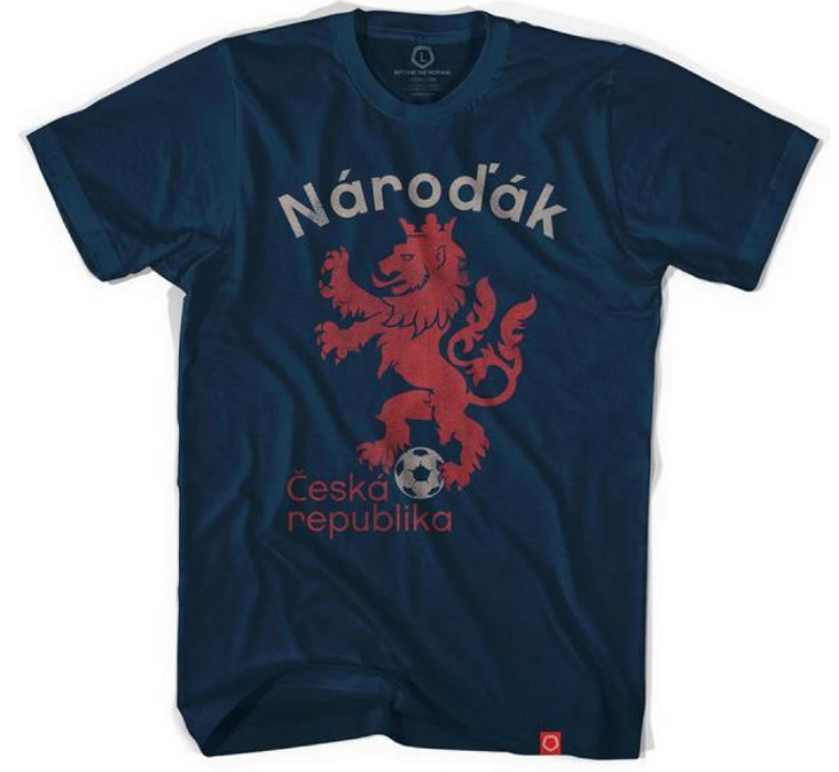 ADULT 3X-LARGE-Czech Republic Narodak Lion Soccer T-shirt - Navy- Final Sale S3X1