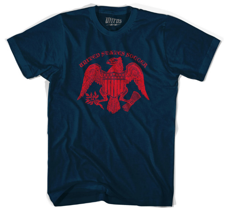 ADULT 3X-LARGE-United States Soccer Eagle T-shirt New - Navy- Final Sale S3X1