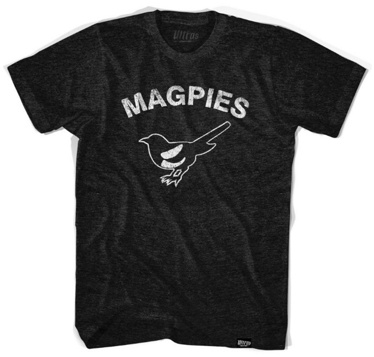 ADULT 3X-LARGE- Newcastle Magpies Soccer Adult Tri-Blend T-shirt - Black- Final Sale  S3X2