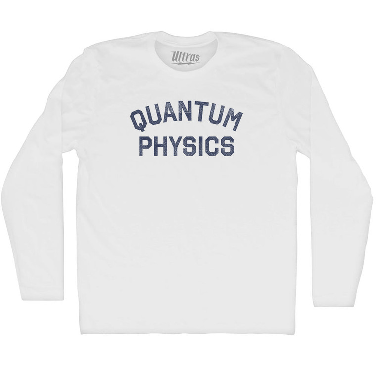 Quantum Physics Adult Cotton Long Sleeve T-shirt - White