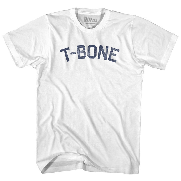 T-Bone Womens Cotton Junior Cut T-Shirt - White