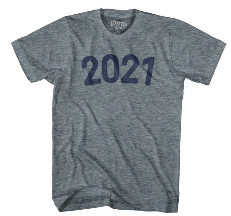 ADULT SMALL-2021 Year Celebration Adult Tri-Blend T-shirt - Athletic Grey- Final Sale Z1