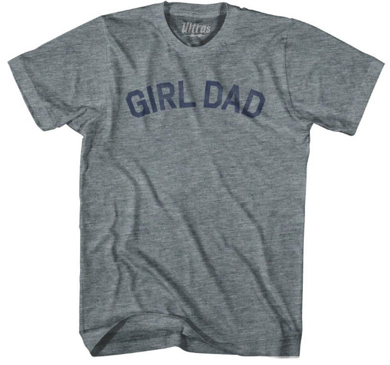 ADULT X-SMALL- Girl Dad Adult Tri-Blend T-Shirt - Athletic Grey- Final Sale Z1