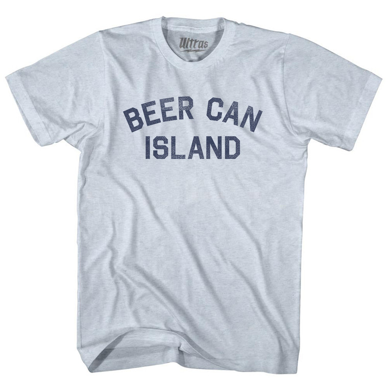 Beer Can Island Adult Tri-Blend T-shirt - Athletic White