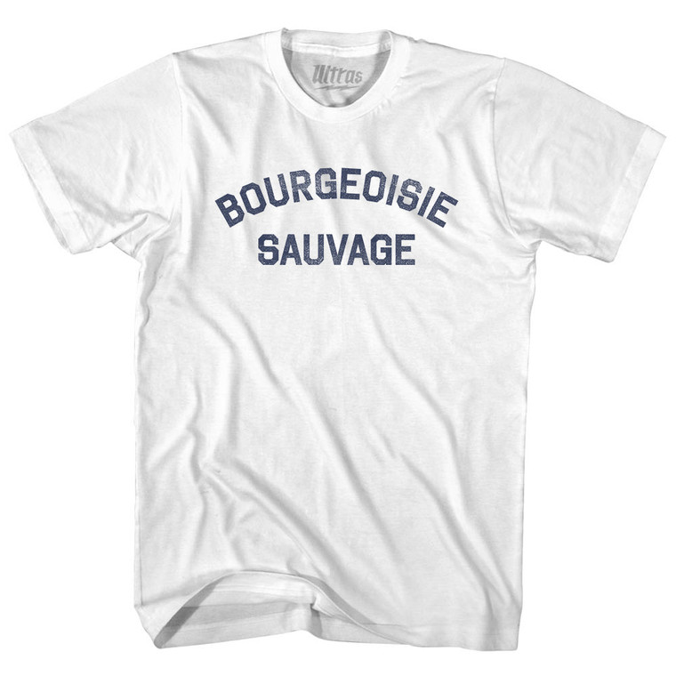 Bourgeoisie Sauvage Womens Cotton Junior Cut T-Shirt - White