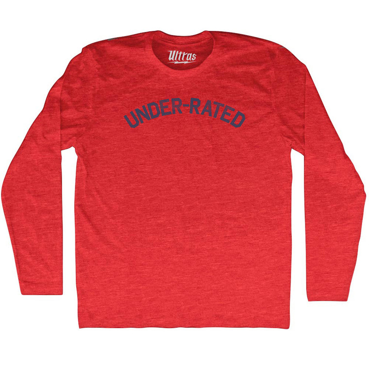 Under-Rated Adult Tri-Blend Long Sleeve T-shirt - Athletic Red