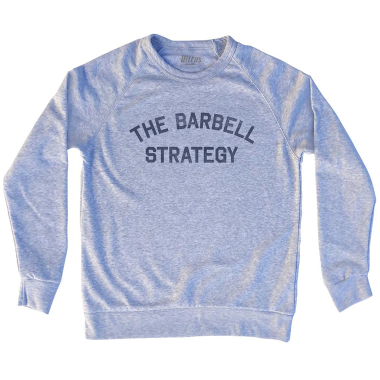 The Barbell Strategy Adult Tri-Blend Sweatshirt - Grey Heather