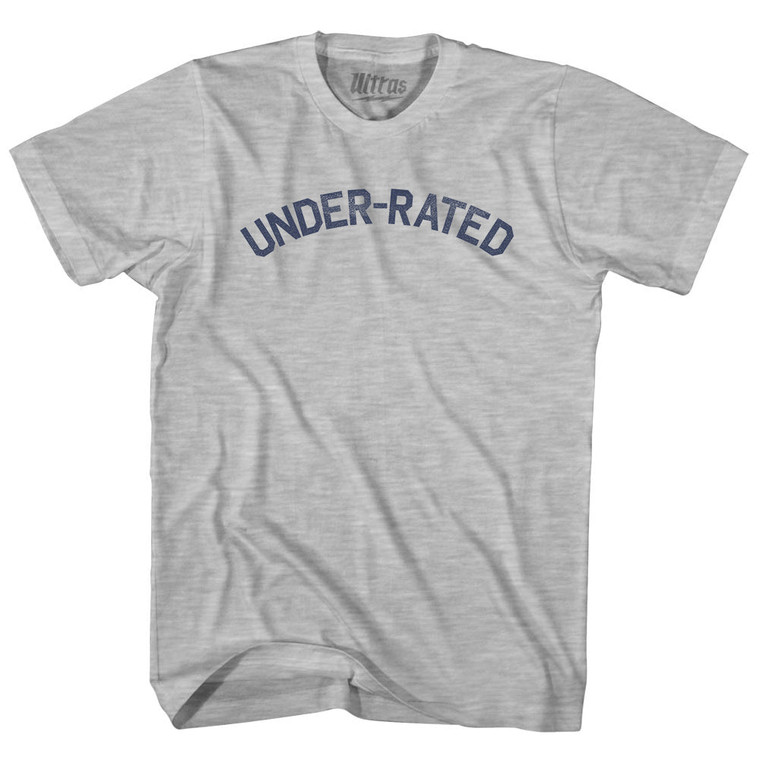 Under-Rated Womens Cotton Junior Cut T-Shirt - Grey Heather