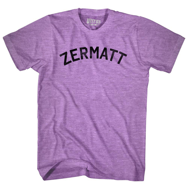Zermatt Adult Tri-Blend T-shirt - Athletic Purple