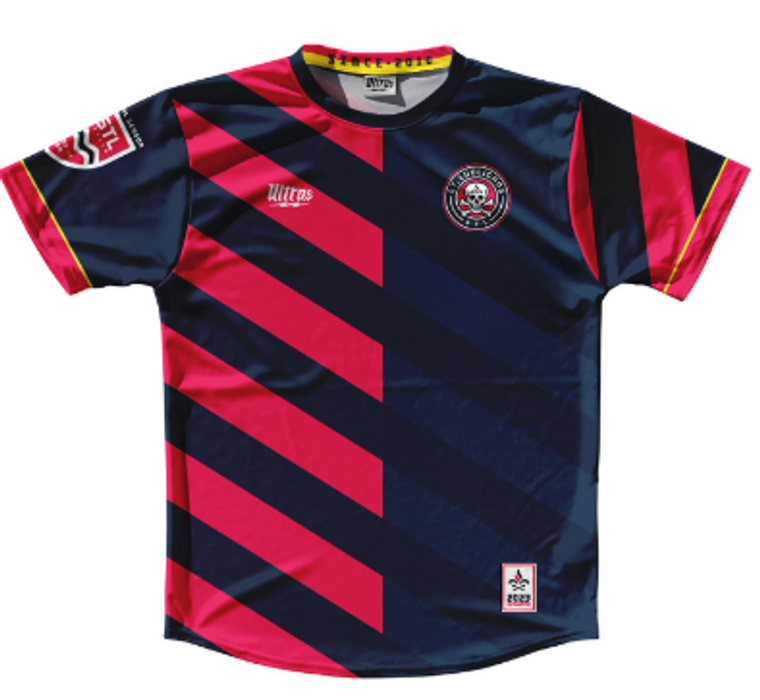 YOUTH MEDIUM- St Louligans 2023 Soccer Jersey Made In USA - Red & Blue- Final Sale F5