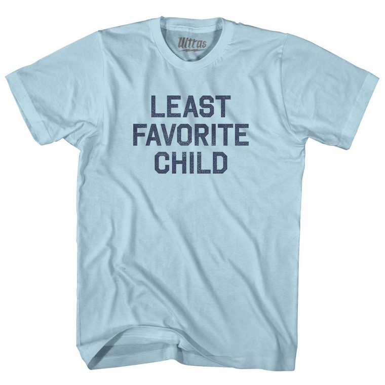 Least Favorite Child Adult Cotton T-shirt - Light Blue