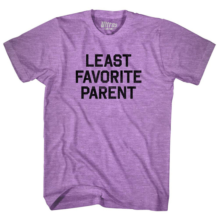 Least Favorite Parent Adult Tri-Blend T-shirt - Athletic Purple