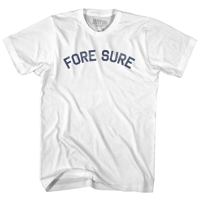 Fore Sure Youth Cotton T-shirt - White