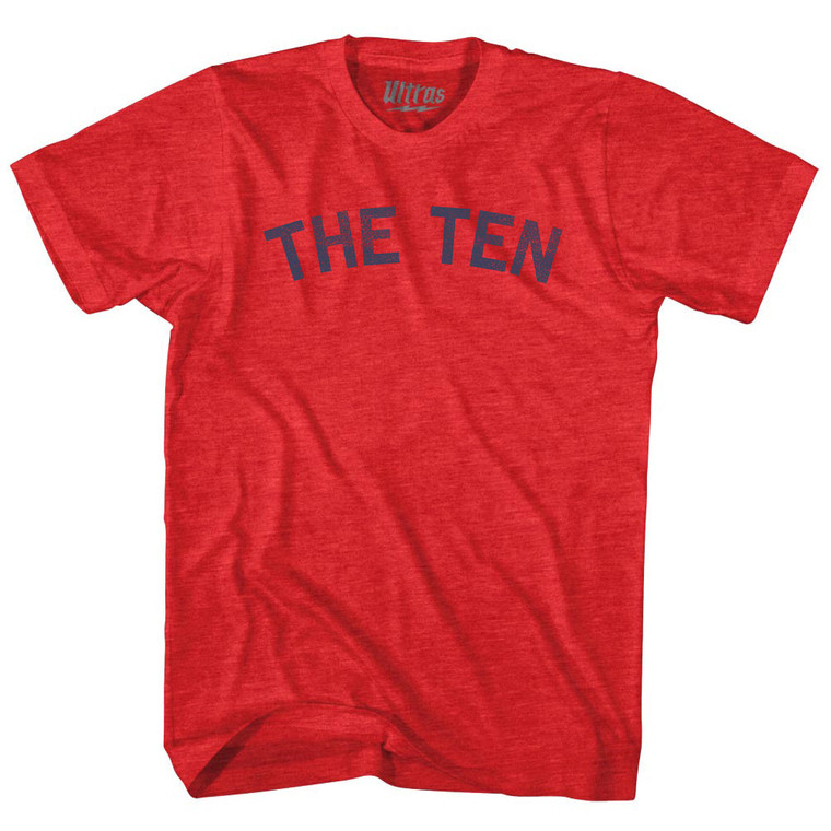 The Ten Adult Tri-Blend T-shirt - Athletic Red