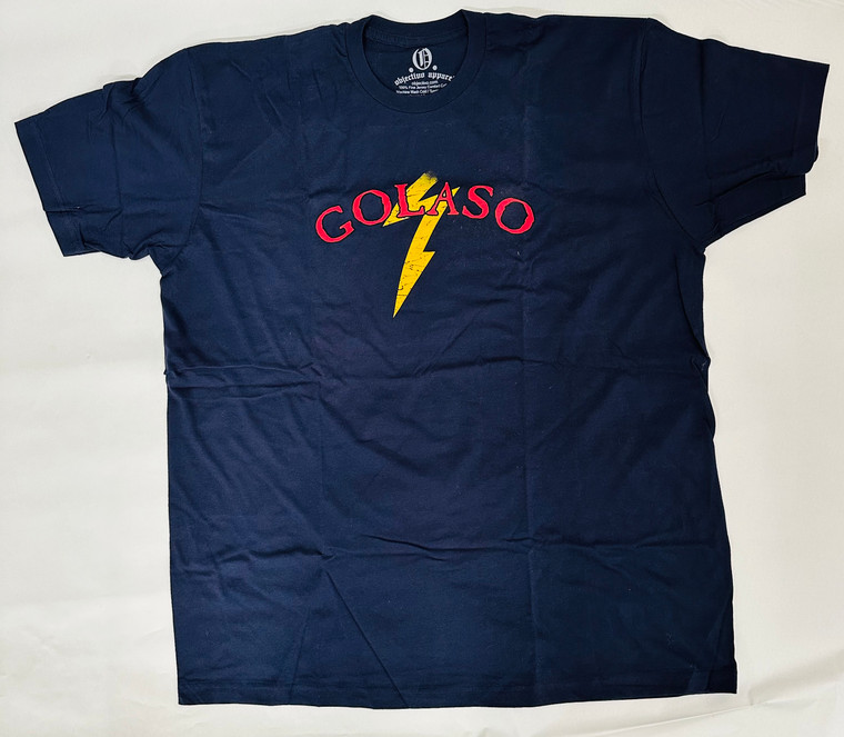 ADULT 2X-LARGE- GOLASO Lightning- Navy-T-shirt- Final Sale Z44