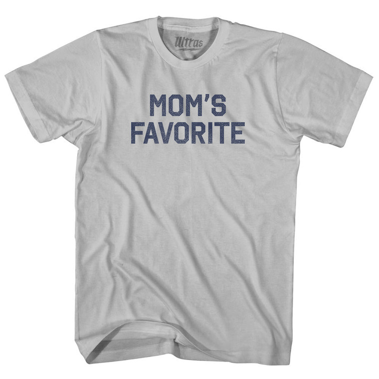 Mom's Favorite Adult Cotton T-shirt - Cool Grey