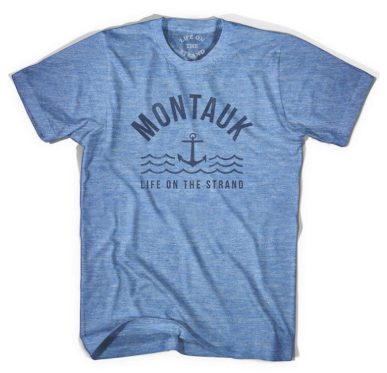 ADULT X-SMALL-Montauk Anchor Life on the Strand T-shirt - Athletic Blue- Final Sale Z44