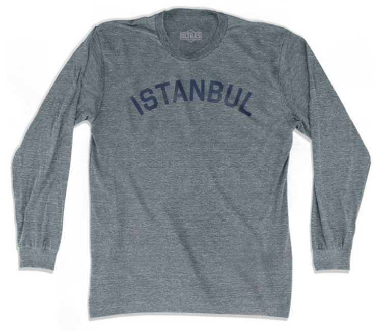 ADULT SMALL-Istanbul Vintage Adult Tri-Blend Long Sleeve T-shirt - Athletic Grey- Final Sale Z1