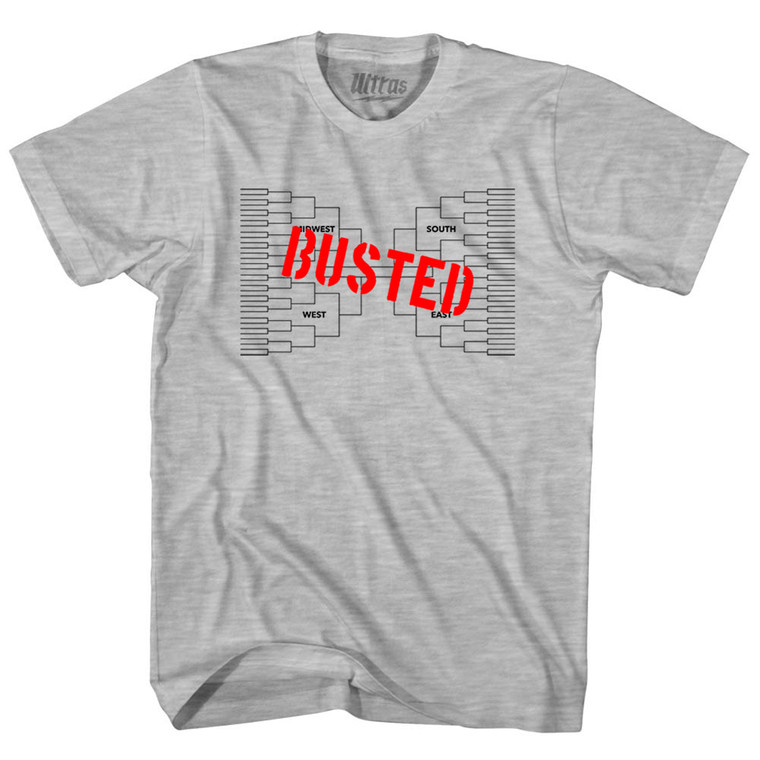 Busted Bracket Womens Cotton Junior Cut T-Shirt - Grey Heather