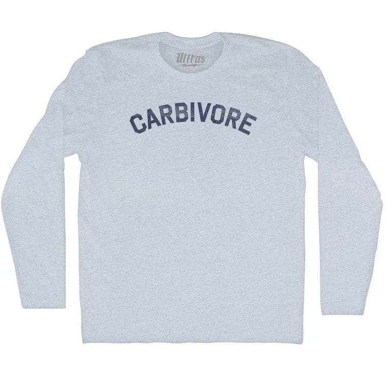 Carbivore Adult Tri-Blend Long Sleeve T-shirt - Athletic White