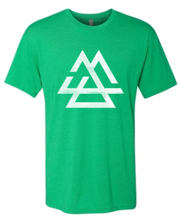 ADULT 2X-LARGE- Germany Federation "3 Triangles"- Soccer T-shirt-Adult - Heather Green- Final Sale Z66