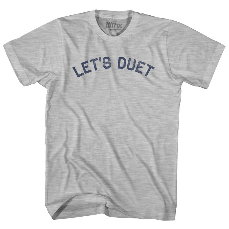 Let's Duet Womens Cotton Junior Cut T-Shirt - Grey Heather