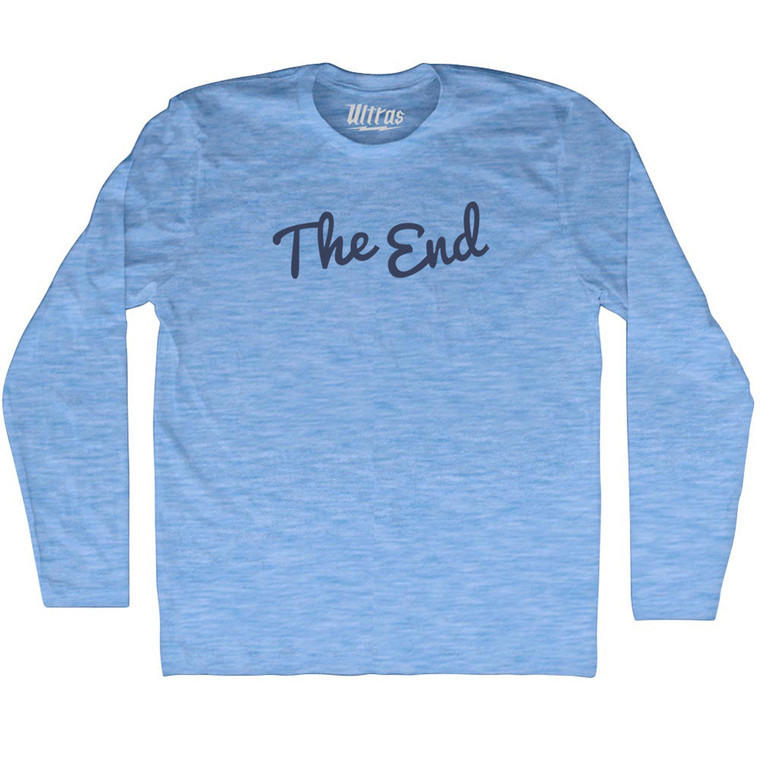 The End Adult Tri-Blend Long Sleeve T-shirt - Athletic Blue