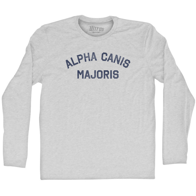 Alpha Canis Majoris Adult Cotton Long Sleeve T-shirt - Grey Heather