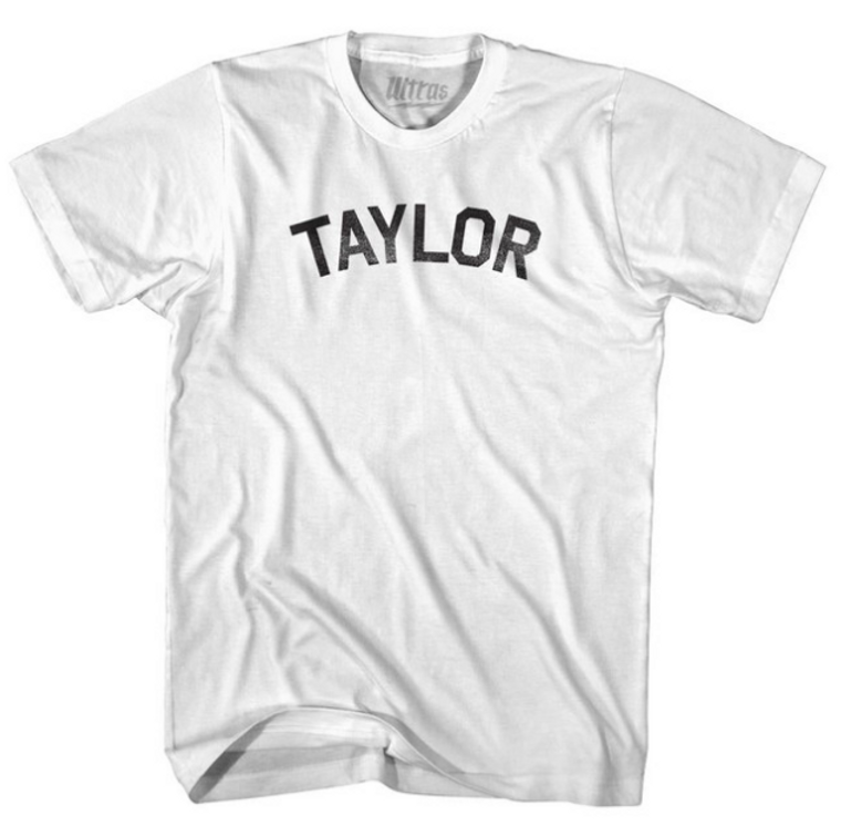 YOUTH X-LARGE- Taylor "Black Font"- White Cotton T-shirt- Final Sale Z4