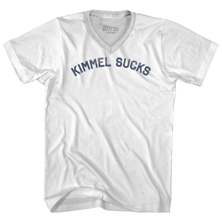 Kimmel Sucks Adult Tri-Blend V-neck T-shirt - White