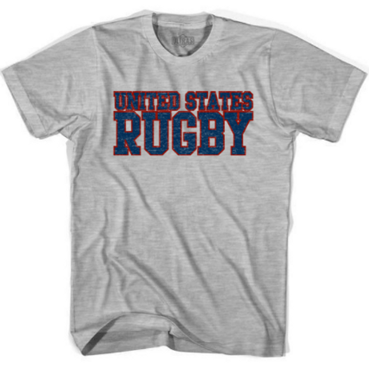 YOUTH LARGE- United States Rugby- Heather Grey- Final Sale Z9