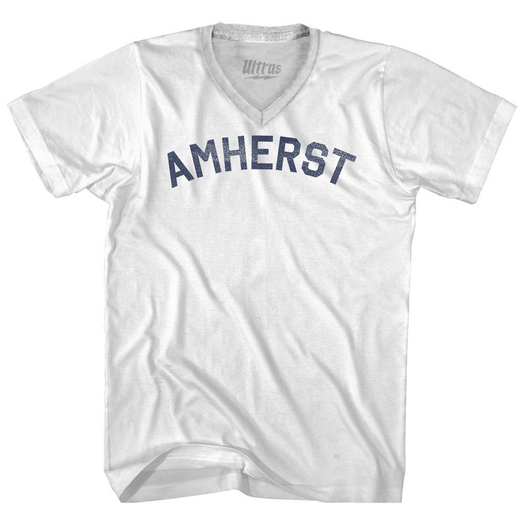 Amherst Adult Tri-Blend V-neck T-shirt - White