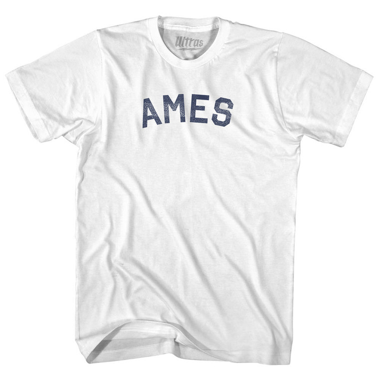 Ames Womens Cotton Junior Cut T-Shirt - White