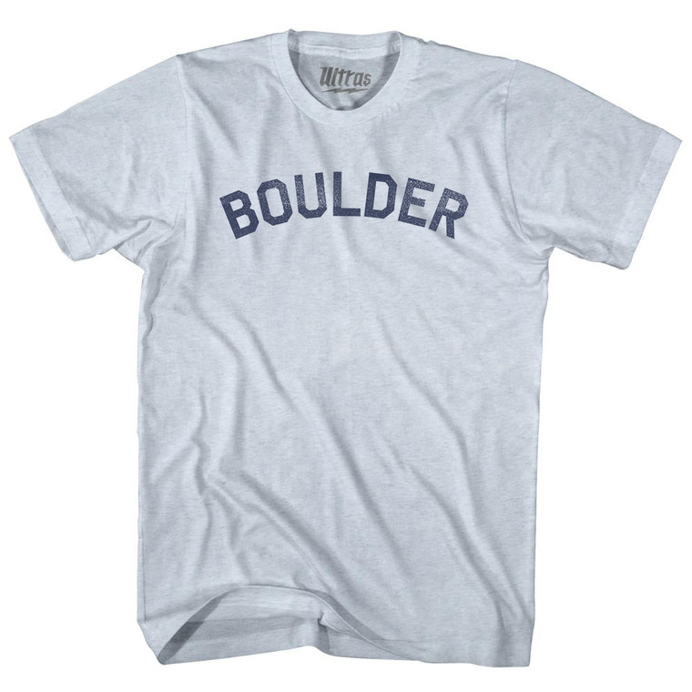 Boulder Adult Tri-Blend T-shirt - Athletic White