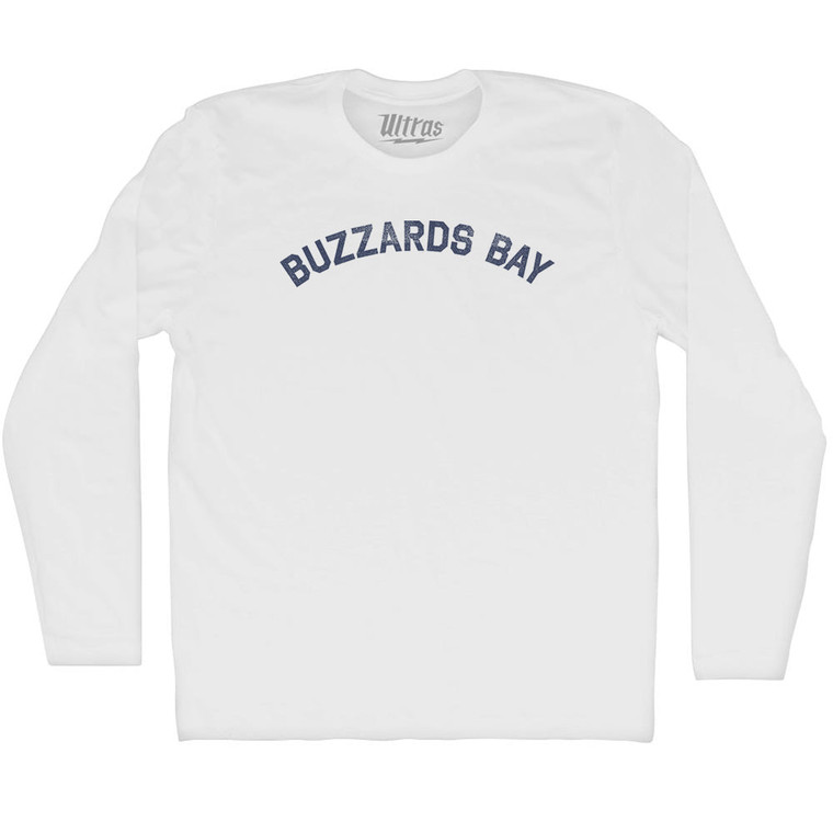 Buzzards Bay Adult Cotton Long Sleeve T-shirt - White