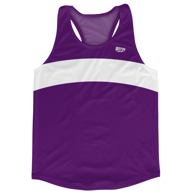 Purple Medium And White Arch Running Track Tops Made In USA