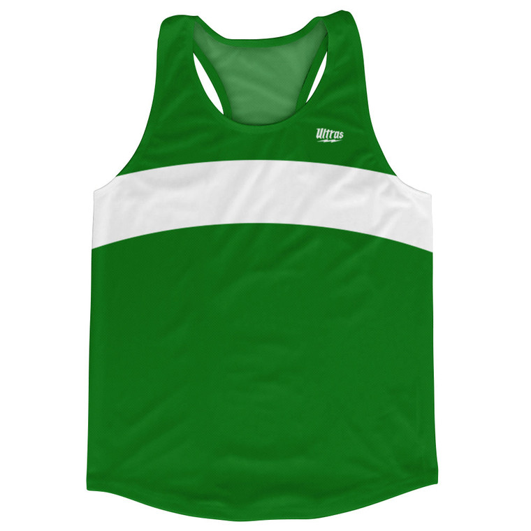 Green Kelly And White Arch Running Track Tops Made In USA