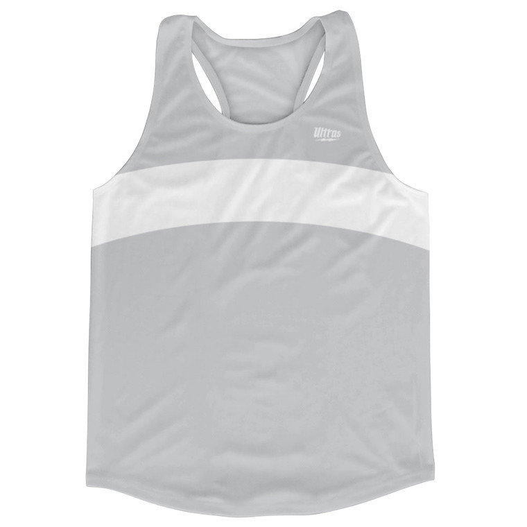 Grey Medium And White Arch Running Track Tops Made In USA