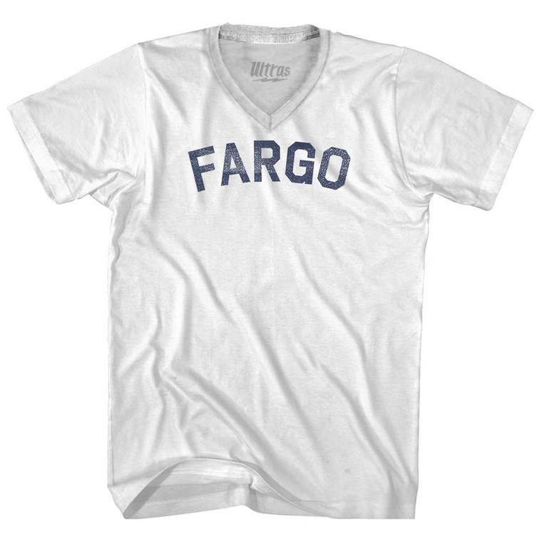 Fargo Adult Tri-Blend V-neck T-shirt - White