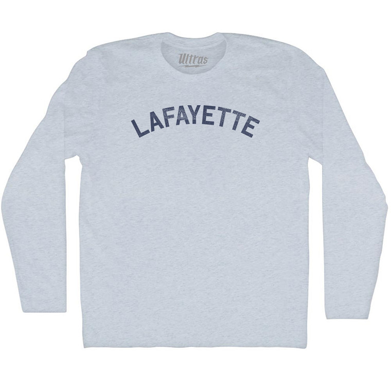 Lafayette Adult Tri-Blend Long Sleeve T-shirt - Athletic White