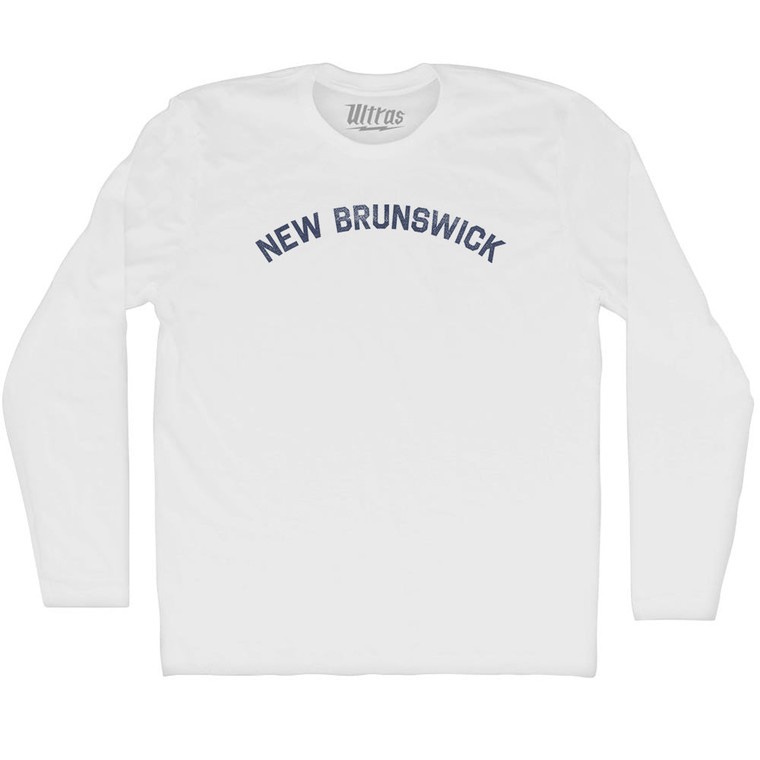 New Brunswick Adult Cotton Long Sleeve T-shirt - White