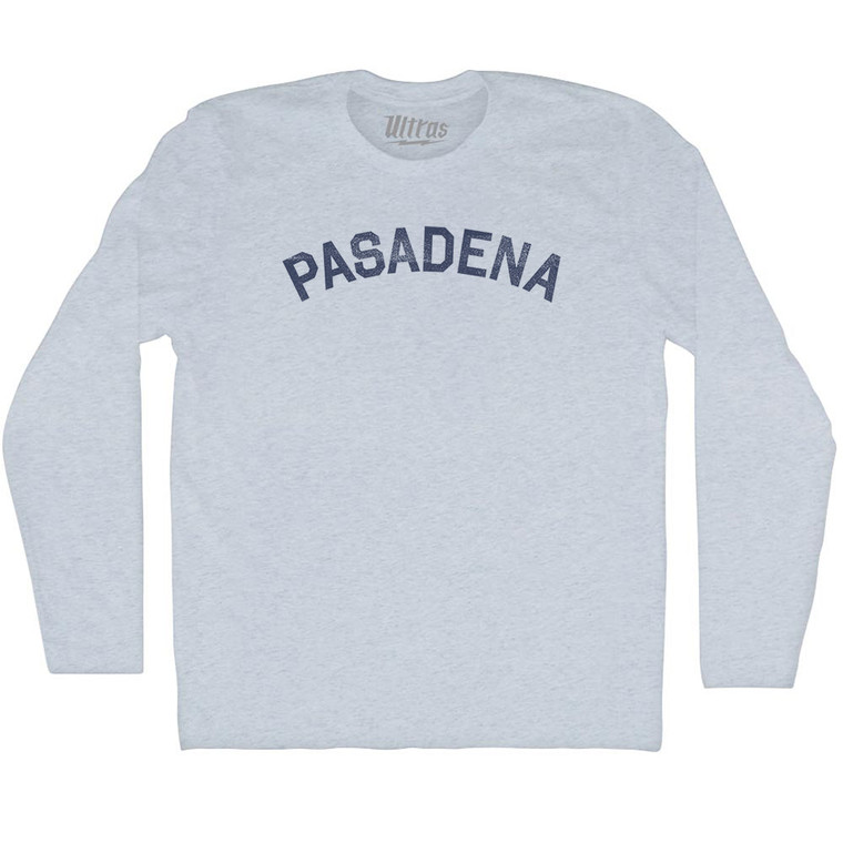 Pasadena Adult Tri-Blend Long Sleeve T-shirt - Athletic White