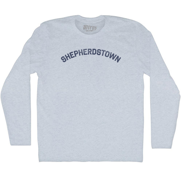 Shepherdstown Adult Tri-Blend Long Sleeve T-shirt - Athletic White