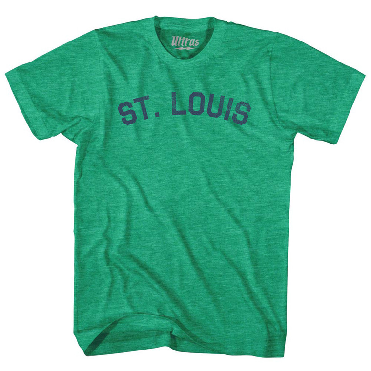 St Louis Adult Tri-Blend T-shirt - Athletic Green