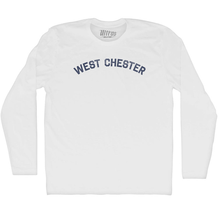 West Chester Adult Cotton Long Sleeve T-shirt - White