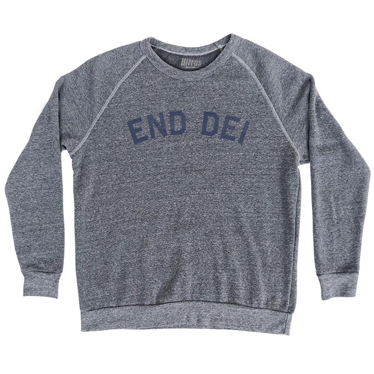 End DEI Adult Tri-Blend Sweatshirt - Athletic Grey
