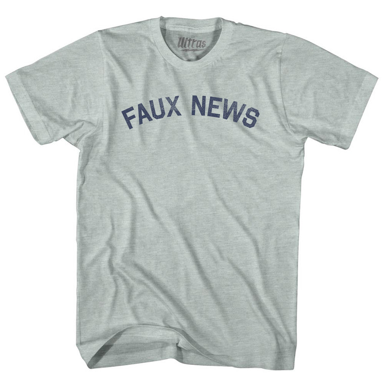 Faux News Adult Tri-Blend T-shirt - Athletic Cool Grey