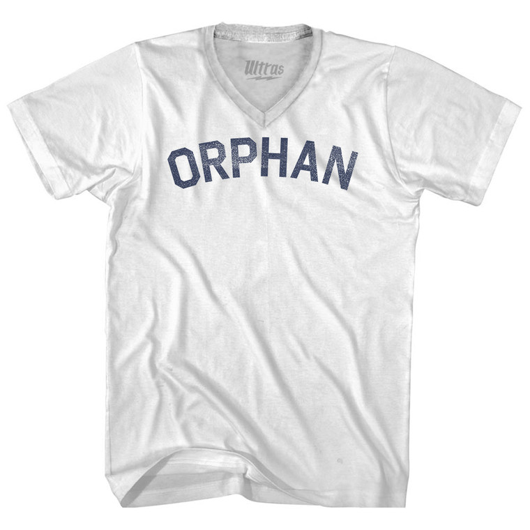 Orphan Adult Tri-Blend V-neck T-shirt - White